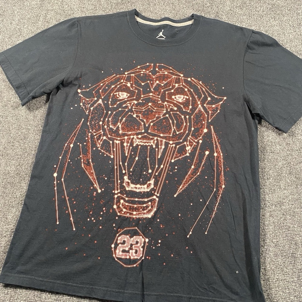 Nike Air Jordan Mens Large Constellation Galaxy Lion Panther Streetwear Shirt